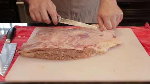 Cutting Meat Video stock 142215166