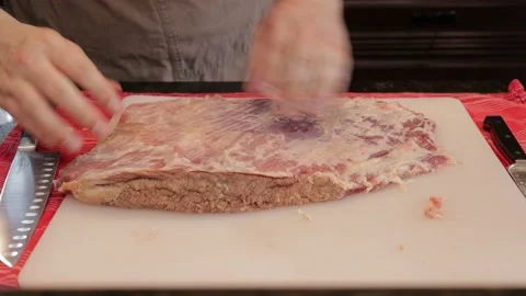 Cutting Meat Video stock 142215229