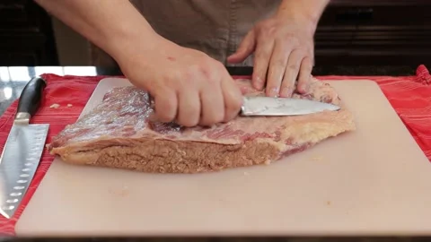 Cutting Meat Video stock 142215262
