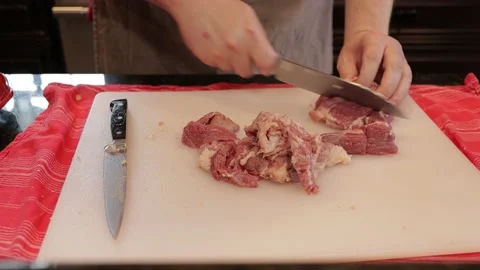 Cutting Meat Video stock 142217149