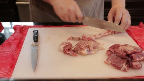 Cutting Meat Video stock 142217163