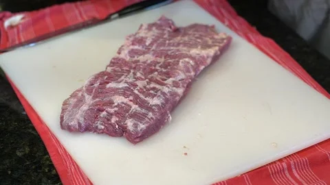 Cutting Meat Stock Footage 142224156