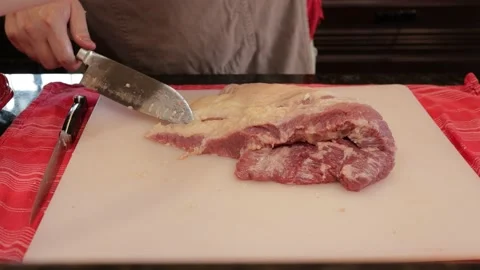 Cutting Meat Video stock 142230452