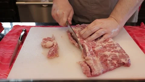 Cutting Meat Video stock 142231019