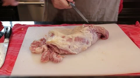 Cutting Meat Video stock 142231040