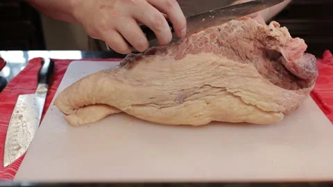 Cutting Meat Video stock 142243011
