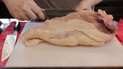Cutting Meat Video stock 142243014