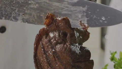 Cutting meat - Picanha Stock Footage 98298024