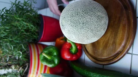 Cutting Melon 스톡 동영상 709049