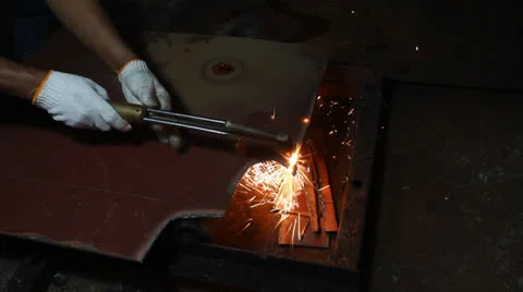 Cutting metal Stock Footage 26377639