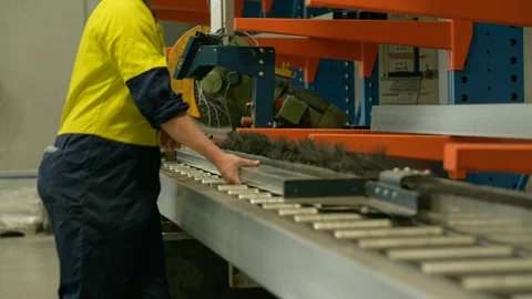 Cutting Metal Stock Footage 91839575