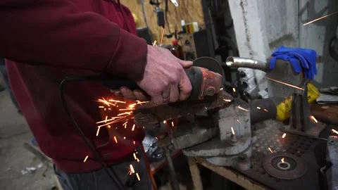 Cutting metal Vídeo Stock 220874639