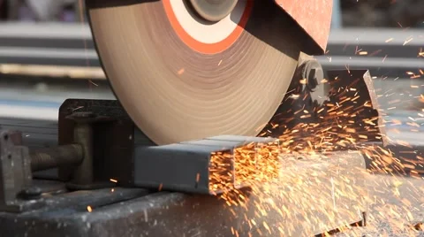 Cutting metal with grinder Stock Footage 59535454