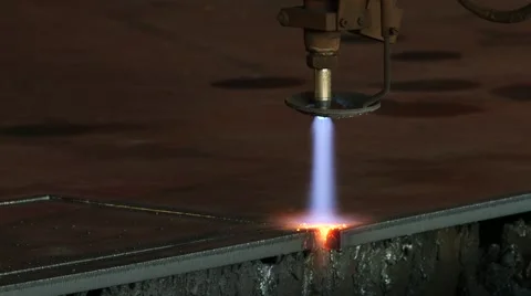 Cutting Metal Industrial Machine Stock Footage 63990018