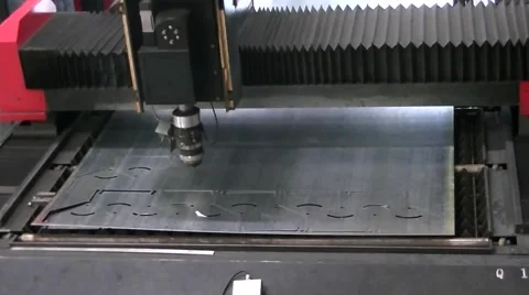  	Cutting metal laser machine Stock Footage 58848510