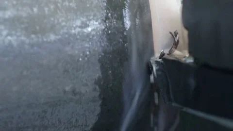 Cutting metal to make a smooth surface Stock Footage 74917825