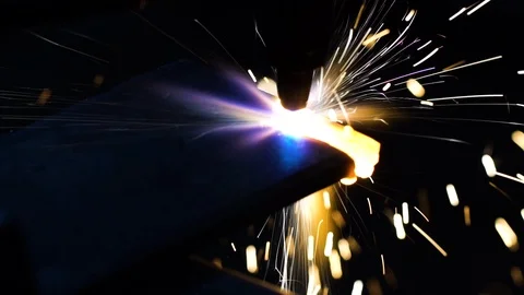Cutting metal with oxygen torch Stock Footage 98444475