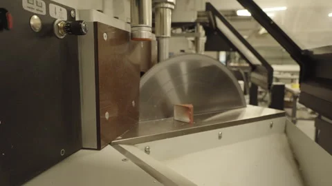 Cutting a metal part on a CNC machine Stock Footage 332265643