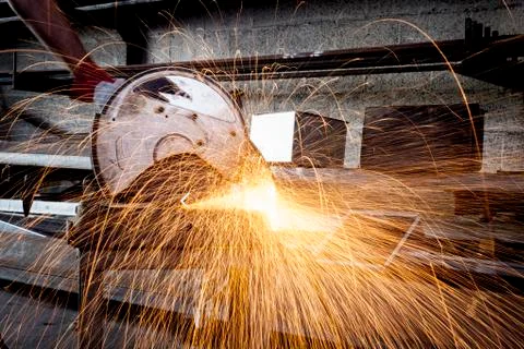 Cutting metal Stock Photos
