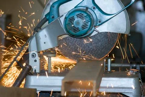 Cutting of metal Stock Photos