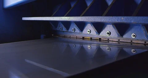 Cutting of metal at the plant Stock Footage 99313797