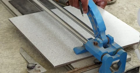 Cutting metal sheets using a manual tool workshop tutorial industrial 動画素材 329281879