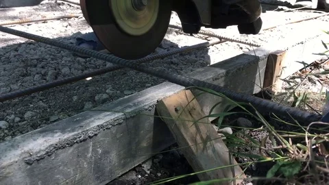 Cutting Metal With Sparks Video stock 77143047