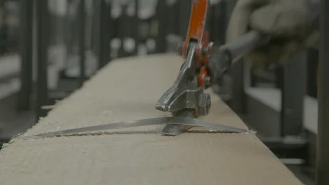 Cutting metal strap Stock Footage 101960141