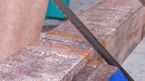 Cutting metal workpiece Stock Footage 50688317