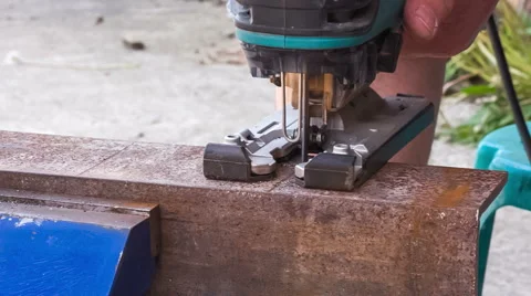 Cutting metal workpiece Stock Footage 50689806