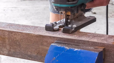 Cutting metal workpiece Stock Footage 50692700