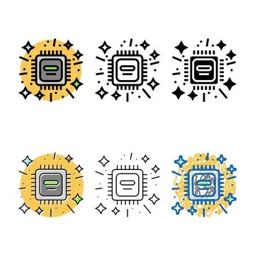 Cutting multipack edge technology tech enthusiast color icon vector Stock Illustration