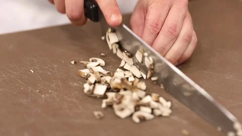 Cutting mushroom 1 Stock Footage 312952188