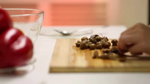 To cutting mushroom 8 Stock Footage 308865295