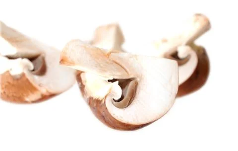 Cutting mushroom Stock Photos