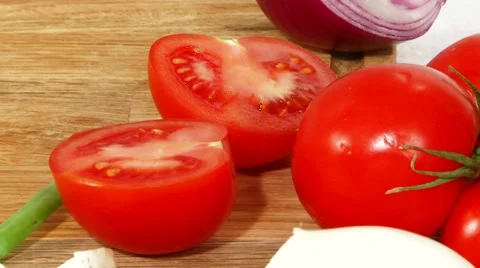 Cutting Mushrooms In Half Stock Footage 52389850