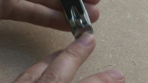 Cutting nails Stock Footage 759979