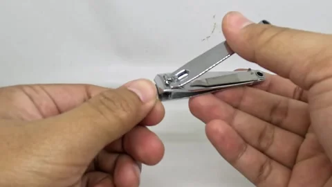 Cutting nails Stock Footage 284538102