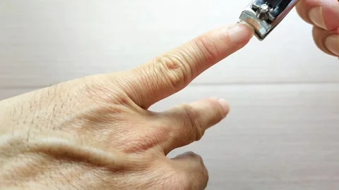 Cutting the nails Stock Footage 327769108