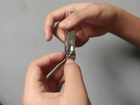 Cutting nails Stock Photos