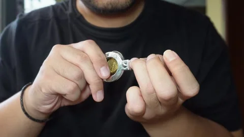 Cutting nails using stainless steel nail clipper Stock Footage 288826601