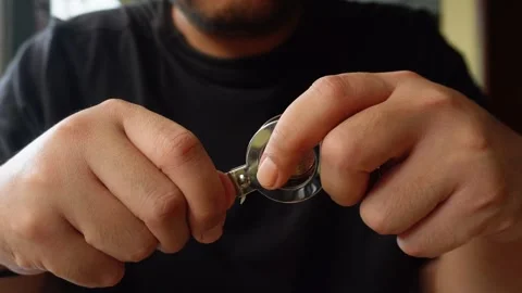 Cutting nails using stainless steel nail clipper Stock Footage 288826766
