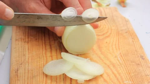 Cutting onion Stock Footage 41595962