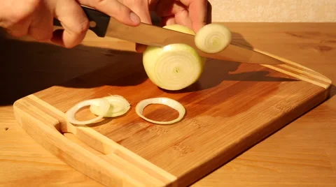 Cutting an onion Stock Footage 49998208