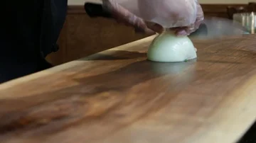 CUTTING ONION Stock Footage 85664284