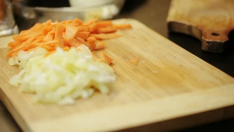 Cutting onion Stock Footage 98361367