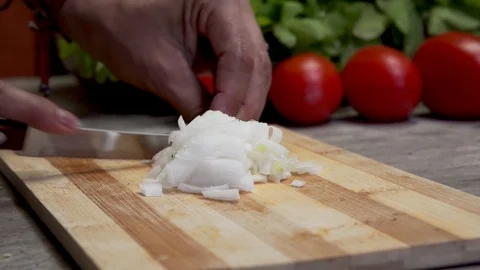 Cutting onion  Stock Footage 121162712