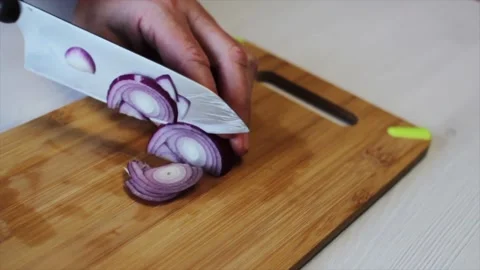 Cutting onion Stock Footage 163448629