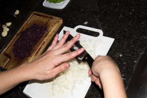 Cutting onion 库存照片
