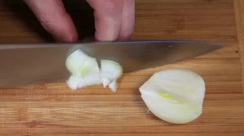 Cutting onions Stock Footage 10869743